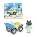 BLUEY Beachquad met figuur, blauwe hond, quad met grappige zonnebril, quad met surfplank, beroemd (BLY62100)