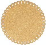 Unique Living Placemat Xmas Rond Polyester Geel Ø38cm