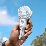 MikaMax Mini Mist Fan - Compacte Draagbare Ventilator met Mistfunctie - USB-C Oplaadbaar - 4 Snelheden