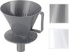 Excellent Houseware Dripper à café en plastique adapté au filtre n°4 - GRIS
