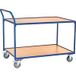fetra 2746, Contreplaqué, Acier, Chariot d'étagères, Bleu, 300 kg, 4 Roue, 12,5 cm