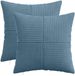 vidaXL - Kussensloop - 2 stuks - ALMELO - Blauw - 45 x 45 cm - corduroy