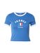 LEVI'S ® Shirt 'France Ringer Tee' hemelsblauw / rood / wit
