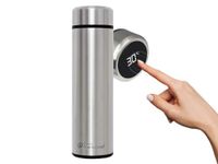 Good Connections Roestvrijstalen thermoskan - thermo-container met slimme touchscreen-temperatuurweergave - 500 ml - incl. theezeef - ZILVER ZUB-7001