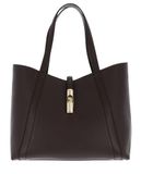 FURLA Cuir Shopper Goccia Tote Bag Cioccolato Marron foncé