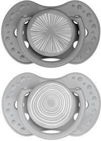 Difrax LOVI - Dynamische Fopspeen - 0-3 Maanden - Grijs