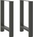 vidaXL Eettafelpoten 2 st 60x(72-73) cm staal antraciet