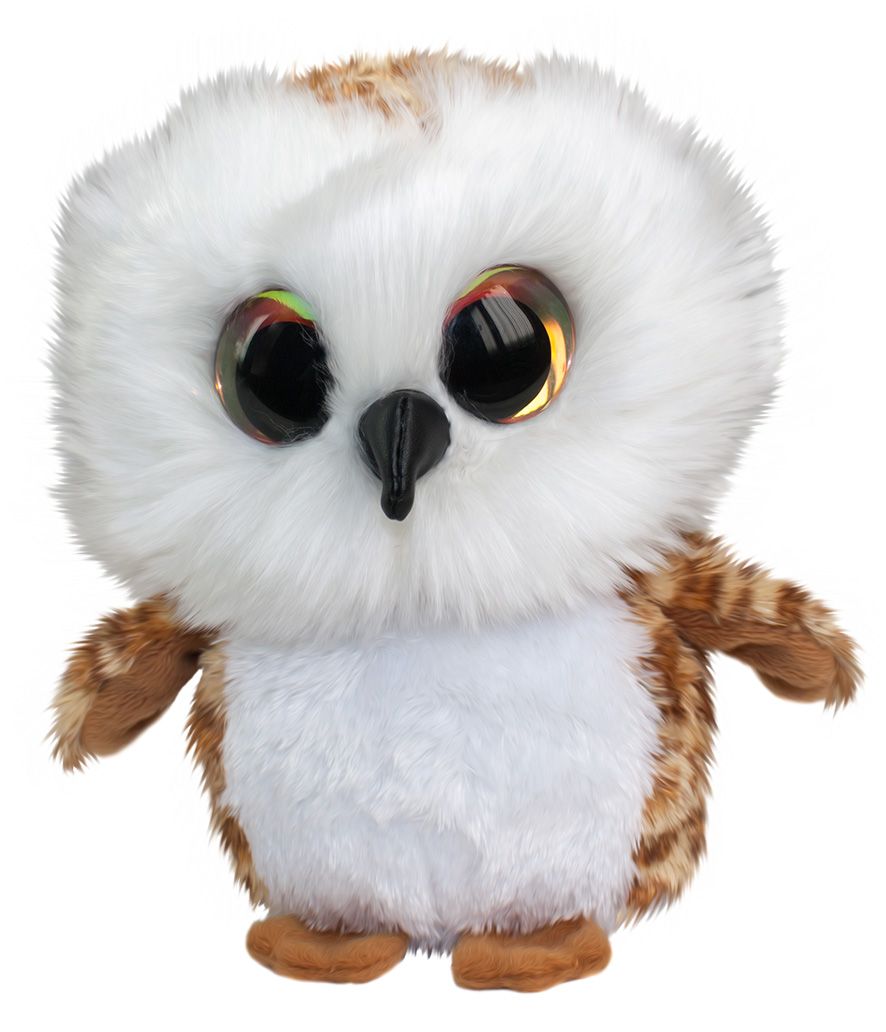 Lumo Stars Owl Uggla Classic 15cm - Knuffel - Wit/Bruin