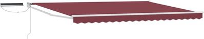 vidaXL Parasol extérieur électrique extensible 4 x 3 m Bordeaux Polyester