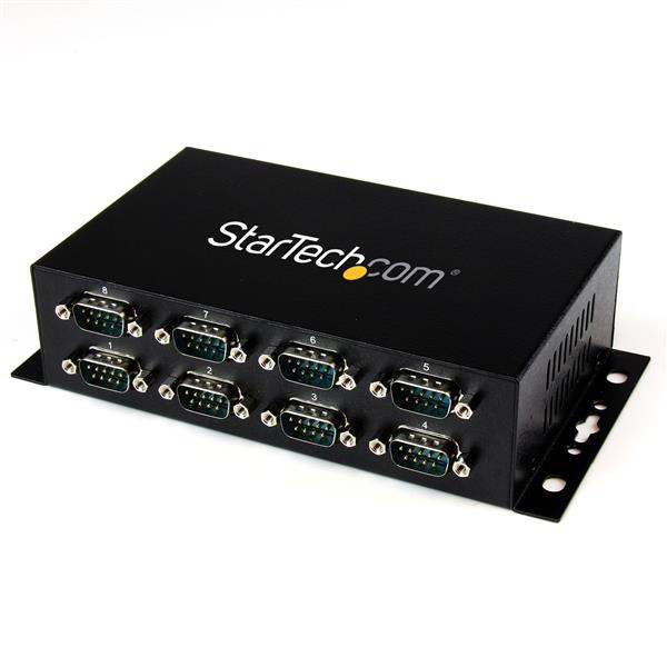 StarTech.com 8-poort USB naar DB9 RS232 Seriële Adapter Hub   Industriële DIN-rail en Wandmontage