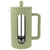 Café Olé Ciao 8 kopjes cafetière, roestvrijstalen gaas, Franse pers, groen