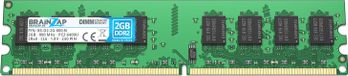 BRAINZAP 2 Go DDR2 800 MHz PC2-6400U DIMM CL6 2Rx8 1,8 V, mémoire vive non tamponnée, non ECC, pour ordinateur de bureau. Module mémoire