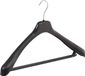De Kledinghanger Gigant - Hanger - Hanger - Hanger - Adultes - EU50 - 10 Pièces - Plastique - Noir - Élargissement d'épaule 4 cm - Barre à pantalon antidérapante - 50 cm - Hanger - Hanger - EU-Série (EU50/BR_00/10)