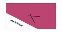 Homemania dubbele klok, wanddecoratie, vierkant, voor woonkamer, keuken, kantoor, roze, wit, zwart, metaal, 40 x 0,15 x 40 cm