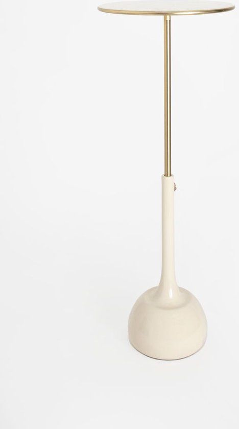 Sissy-Boy Beige Bijzettafel Verstelbaar Metaal 60 cm