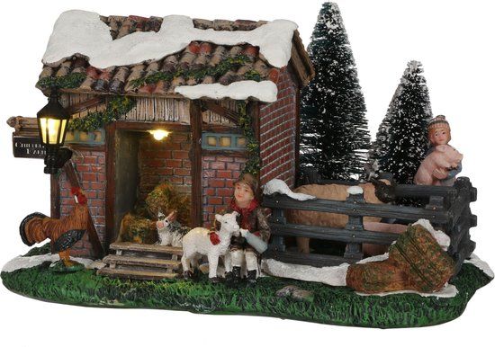 Luville Child Farm Ville Battery Operated Kersthuisje