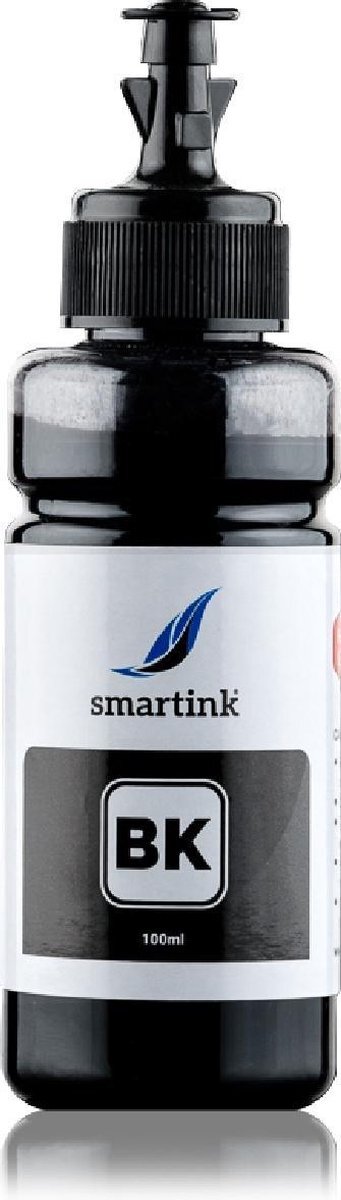 Smart ink Geschikt inkt Epson 664 XXL (T6641) Ecotank Zwart 100 ml inktfles Huismerk)