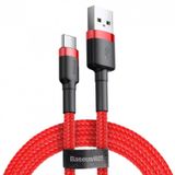 Baseus Cafule USB-A naar USB-C Kabel 1m Rood