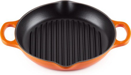 Le Creuset Grillplaat Signature Oranjerood Hoog ø 25 cm