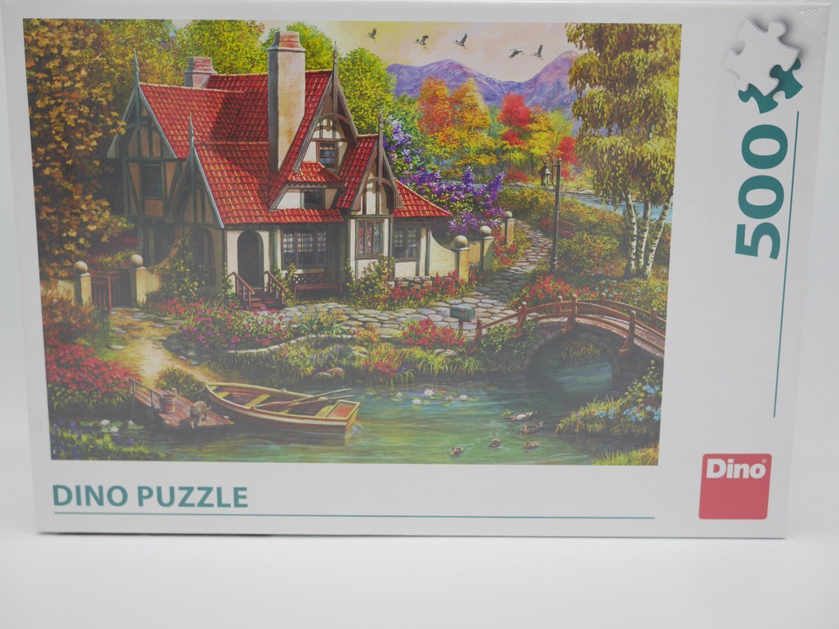 Dino Toys Puzzel 500 pièces: Cottage au bord du lac