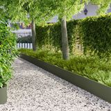 vidaXL Bordure de pelouse - 10 pièces - 103 x 30 cm - Acier - Vert olive