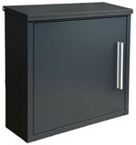 Merkloos Relaxdays Brievenbus, 35 x 33 x 12 cm (h x b x d), DIN C4, waterdicht, modern design, 4 sleutels, zwart