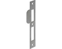 Nemef Plaque de gâche - rectangulaire - 196 x 29/46,5 mm - inox brossé - adapté à l'article série 4000 - DIN droite