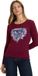 Guess Dames-T-shirt Peony Triangle Rood Vino Katoen Maat S