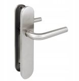 Merkloos Amig Deurkruk met lang schild, RVS, 230x45mm, blinde klink
