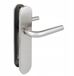 Merkloos Amig Deurkruk met lang schild, RVS, 230x45mm, blinde klink