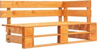 vidaXL Tuinhoekbank - Pallet - Hout - Honingbruin