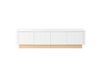 Meuble TV blanc design ondulé style luxueux 4 portes 200x40x47,5cm