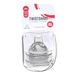Twistshake 2x Forma Ortodontica Tettarelle Silicone Anti-colica per Biberon, Forma di Becco, Flusso Veloce, 4+ Mese, Transparente
