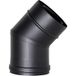 Mbm Conduit de fumée coaxial courbe 45° noir D. 80/130 Ce