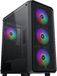 XIGMATEK DUO X Boîtier PC Midi-Tour E-ATX avec 4x Ventilateurs RGB 120mm, Verre Trempé, Noir