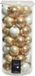 Decoris Kerstballen - 49 stuks - Glas - Champagne, Bruin, Wit - 6 cm