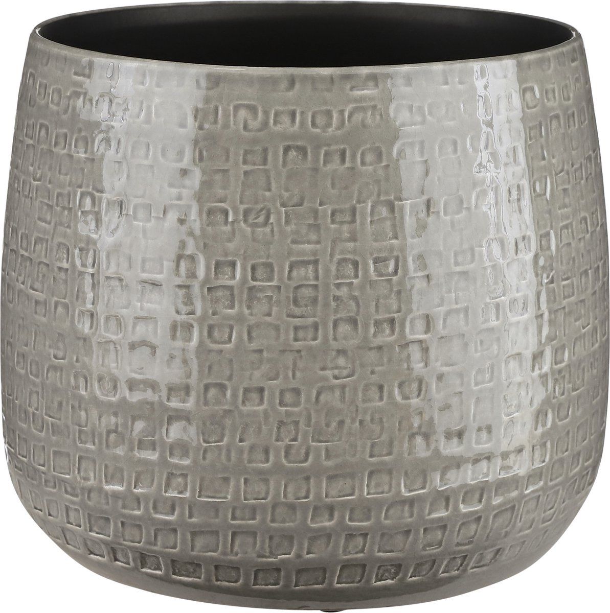 Mica Decorations Floyd Bloempot - H23,5 x Ø28 cm - Grijs