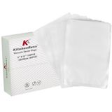 KitchenBoss Vacuümzakken, vacuümzakken, voor levensmiddelen, 20 x 30 m, 100 stuks, voor alle vacuümapparaten, sous-vide zakjes, BPA-vrij