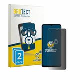 BROTECT - privacy screenprotector voor Honor Play 70C - Folie Beschermfolie Blauwlichtfilter 2 Stuks