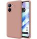 Hoes Realme Hoes van vloeibare siliconen, ultrazacht, voor Realme C33, roze
