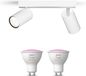 Philips Hue Idris Spot opbouw pour salle de bain (Blanc) - 2 points lumineux - GU10 - Hue White and Color Ambiance