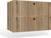 3xE living Armoire de salle de bain, chêne Evoke, 80 x 57 x 45 cm