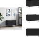 vidaXL Platenkast - 74,5x38x48 cm - bois traité - noir