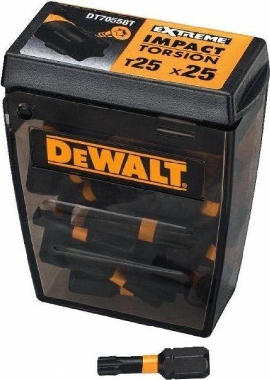 DeWALT DT70558T Impact Torsion TicTac Schroefbits T25 - 25 stuks