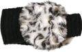 Merkloos Gebreide hoofdband met dierenprint oorwarmers voor dames - Bruin