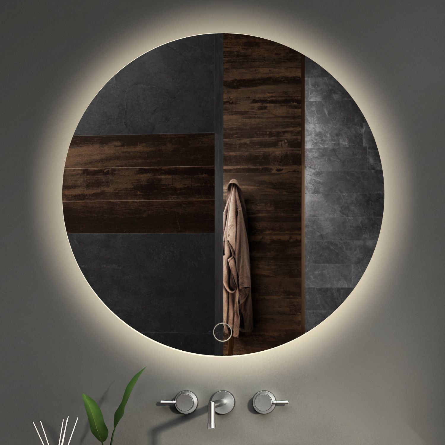 Boss & Wessing Ronde badkamerspiegel led bws spark 70 cm - 8719304282310