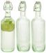 Secret de Gourmet Beugelfles / Weckfles - 3x - groen glas - luchtdicht - 1 liter - waterfles