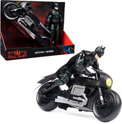 Spin Master Batman DC Comics - officiële The Batman film collectie - Batman-actiefiguur van 30 cm met Batcycle