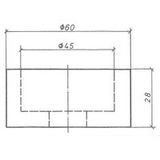 Mubea Réduction pour matrice diamètre extérieur 60 mm avec diamètre intérieur 45 mm pour raccord matrices avec diamètre extérieur 45 mm