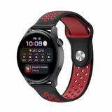 By Qubix Qubix - Sport Edition Siliconen band - Zwart + Rood - Geschikt voor Xiaomi Redmi Watch 5 Active / Redmi Watch 5 Lite